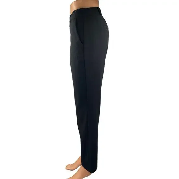 Michael Kors Women's Black Mid Rise Straight Leg Trousers Dress Pants Size 4 - Picture 2 of 5